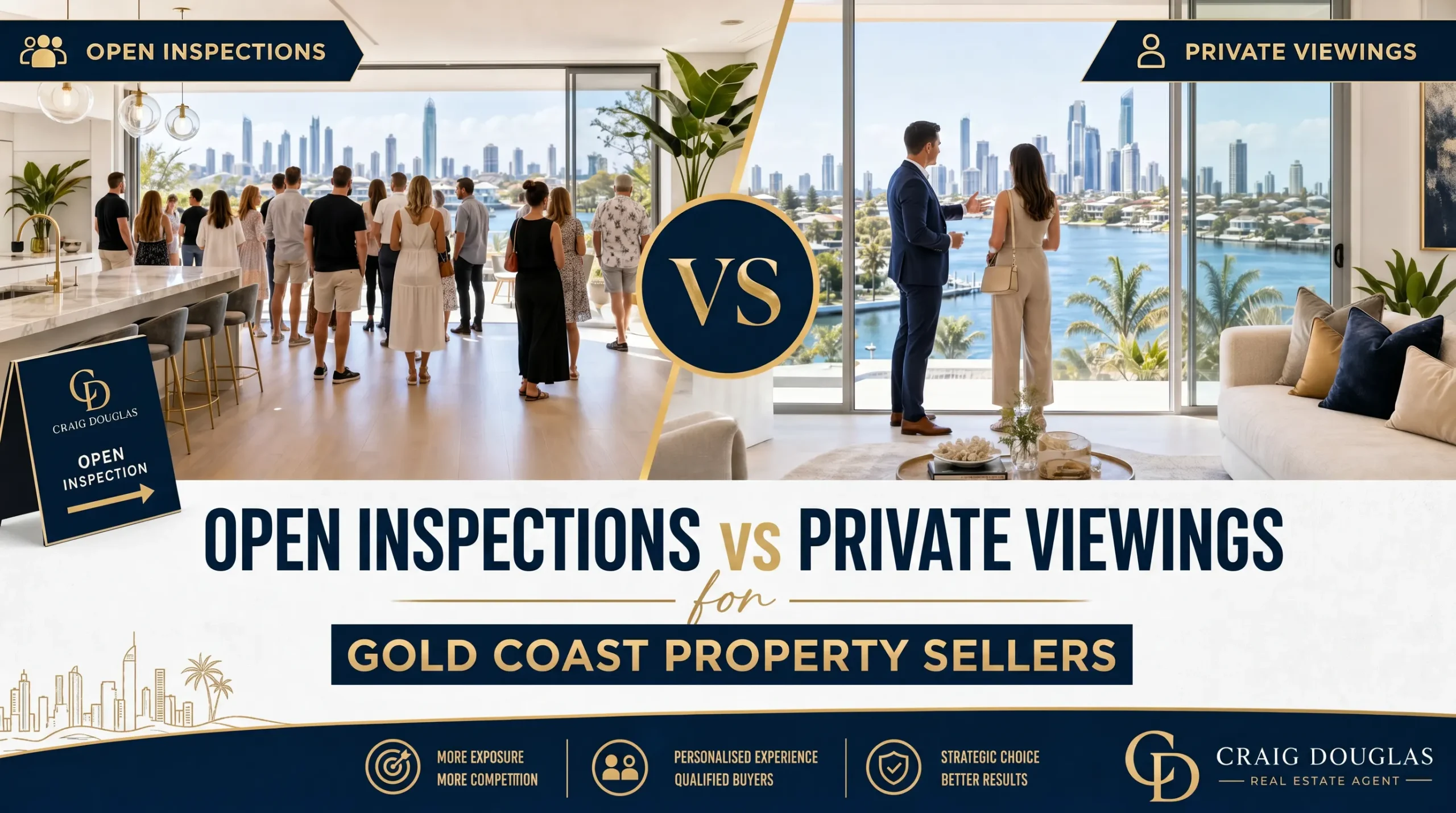 Open inspections vs private viewings for Gold Coast property sellers
